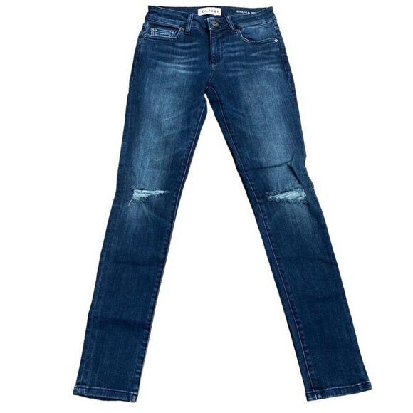 DL1961 'Emma Power Legging' Blue Stretch  Skinny Crop Jeans Sz. 24 - Picture 1 of 8